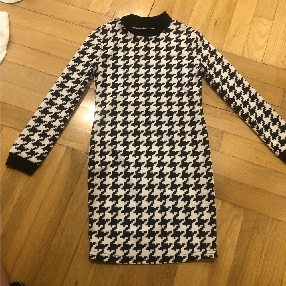Shein girls houndstooth print dress